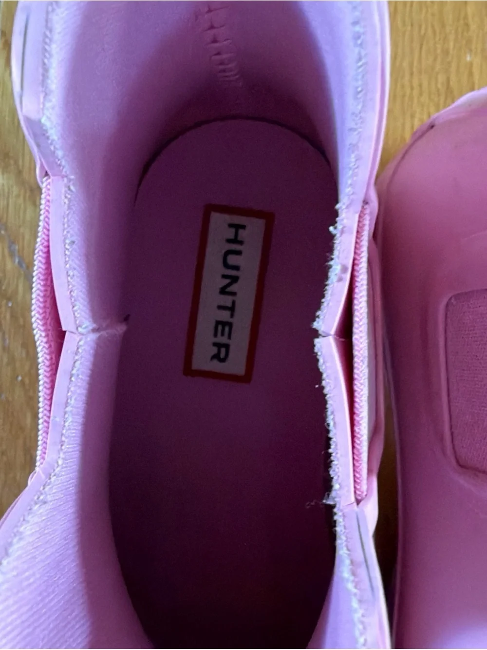 Hunter Pastel Pink Chelsea Rubber Rain All Weather Boots US Girls Sz 4 UK Sz 2